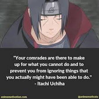 Itachi advice about comrades