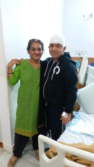 Dad's post-biopsy photo